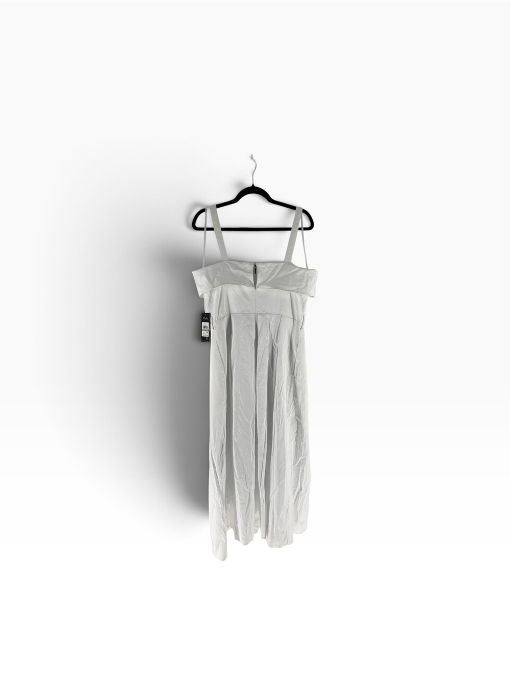New Elegant Karl Lagerfeld Off-Shoulder Midi Dress in Light Gray size 12 - Picture 3 of 7